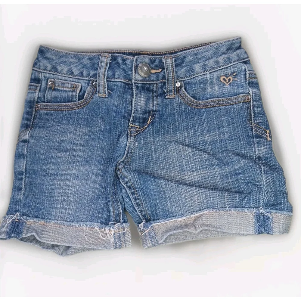 Justice Girls Denim Shorts Medium Wash Size 6 Regular